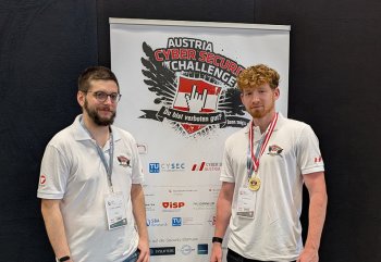 Felix Mayer und Markus Vogl bei der Austrian Cyber Security Challenge