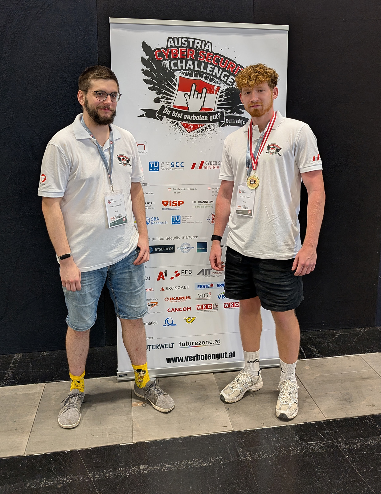 Felix Mayer and Markus Vogl at the Austrian Cyber Security Challenge